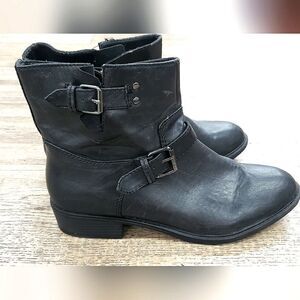 Target black buckle biker boots.